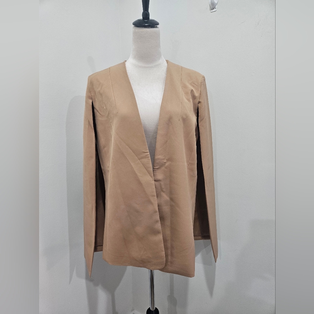 Amazon brand camel open‑front blazer — XL, never worn